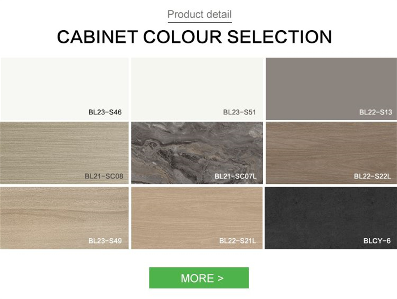 cabinets colors selection