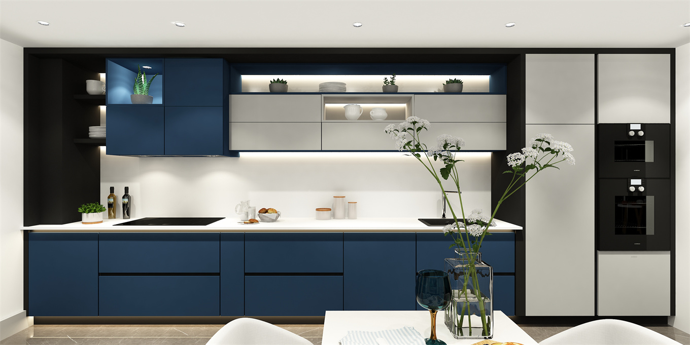 kitchen cabinet blue