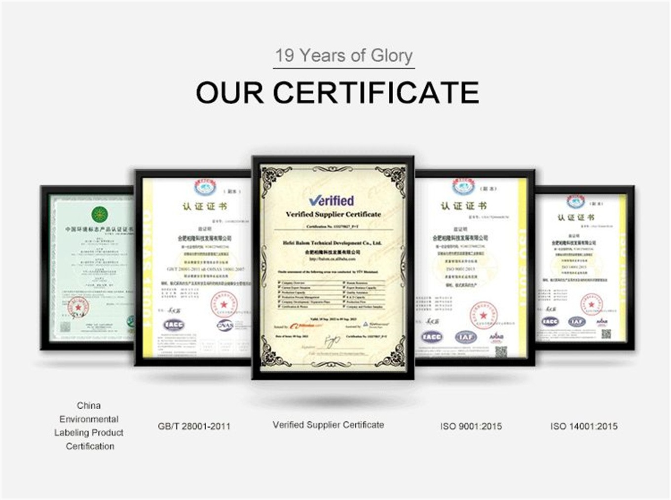 certificates of kitchen cabinets