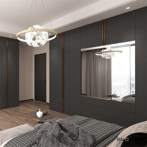 home furniture wooden black wardrobe